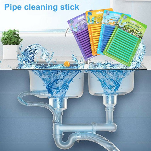 12/set Pipe Cleaning Sticks Oil Decontamination Kitchen Toilet Bathtub Drain Cleaneer